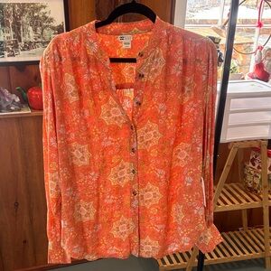 Billabong Orange Floral Women's Top
